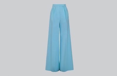 Γαλάζιο gabardine παντελόνι €415 από Max Mara