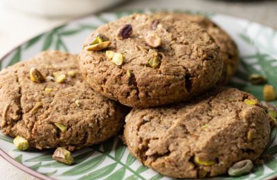 Vegan Cookies με φιστίκια Αιγίνης
