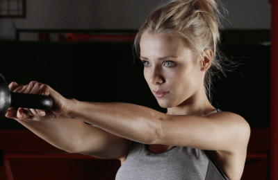 Woman Holding Exercise Equipment on Instagram