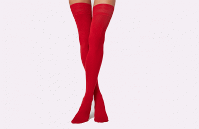 Κόκκινες ψηλές κάλτσες από Calzedonia