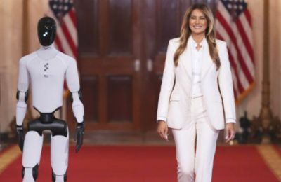 Εμφανίστηκε να περπατάει με ένα ρομπότ η Melania Trump