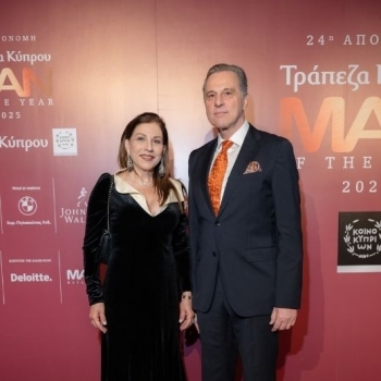 Η Στέλλα Μιχαηλίδου και ο Δρ. Χρίστος Αγγελίδης 