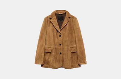 Oversized δερμάτινο σακάκι από Zara