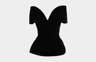 Μαύρο peplum top από Moos Studio